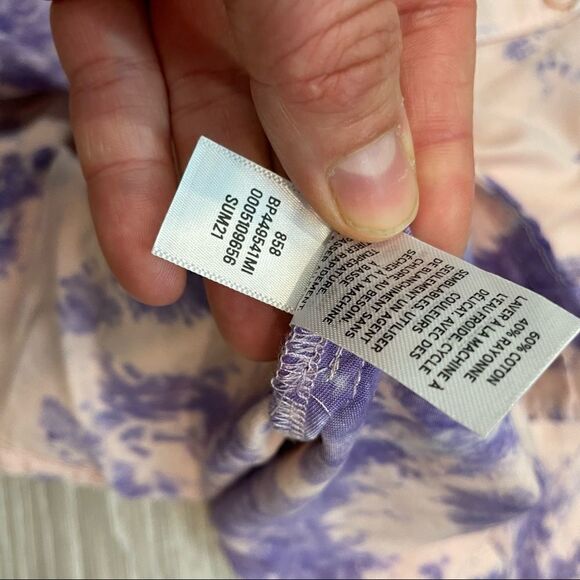 BP Tie-Dye Shirt Button Up Blue Pink Relaxed fit Shirt Cotton L - Picture 6 of 6